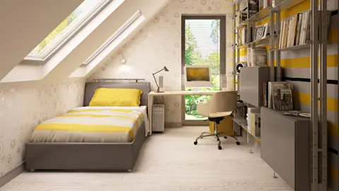 home project Z216 D – interior arrangement, Tani w realizacji, ekonomiczny w utrzymaniu, wygodny dom z gabinetem na parterze