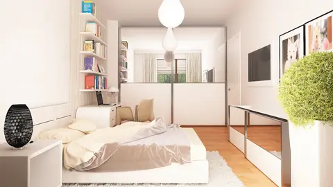 gotowy projekt domu Z281 D – aranżacja wnętrz, Parterowy dom z dwustanowiskowym garażem oraz dużym PG z opcją na paliwo stałe