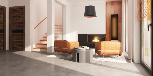 gotowy projekt domu Z114 – aranżacja wnętrz, Przytulny i komfortowy dom z poddaszem, dużą strefą dzienna, garażem i wykuszem