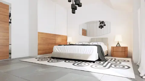 gotowy projekt domu Zb5 D – aranżacja wnętrz, Współczesna zabudowa bliźniacza o prostej bryle z garażem i przeszkleniami.
