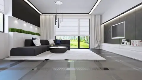 home project Z273 D – interior arrangement, Kompaktowy dom parterowy z trzema sypialniami przykryty dachem kopertowym.