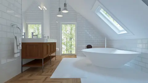 gotowy projekt domu Z226 D – aranżacja wnętrz, Wygodny, kompaktowy dom z poddaszem użytkowym, nowoczesną lukarną.