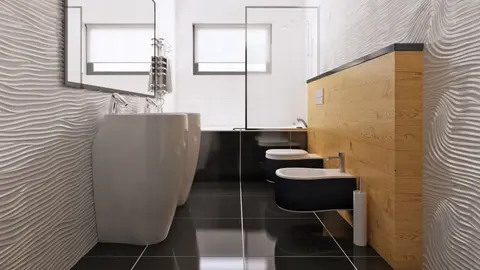 gotowy projekt domu Zx100 D – aranżacja wnętrz, Nowoczesny dom parterowy  z garażem od frontu w stylu modernistycznym.