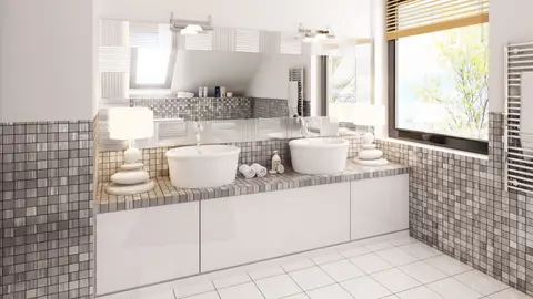 home project Z124 D – interior arrangement, Kompaktowy dom z garażem i wykuszem, ekonomiczny w budowie. 