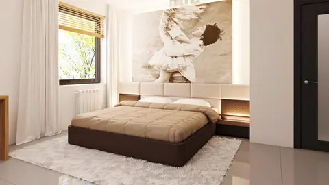 home project Z124 D – interior arrangement, Kompaktowy dom z garażem i wykuszem, ekonomiczny w budowie. 