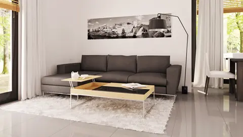 home project Z124 D – interior arrangement, Kompaktowy dom z garażem i wykuszem, ekonomiczny w budowie. 
