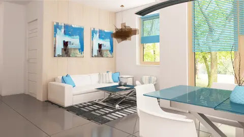 home project Z212 D – interior arrangement, Mały dom z poddaszem użytkowym, tani w budowie i ekonomiczny w użytkowaniu.