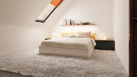 home project Z114 D – interior arrangement, Komfortowy projekt domu z poddaszem, garażem i wykuszem w tech. drewnianej