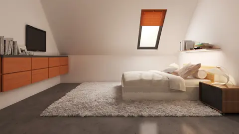 home project Z114 D – interior arrangement, Komfortowy projekt domu z poddaszem, garażem i wykuszem w tech. drewnianej