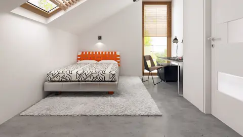 home project Z264 D – interior arrangement, Mały, zgrabny i tani w budowie dom z 2 sypialniami na poddaszu i balkonami.