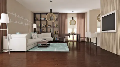 home project Z196 D – interior arrangement, Komfortowy dom parterowy z garażem dwustanowiskowym i dachem kopertowym.
