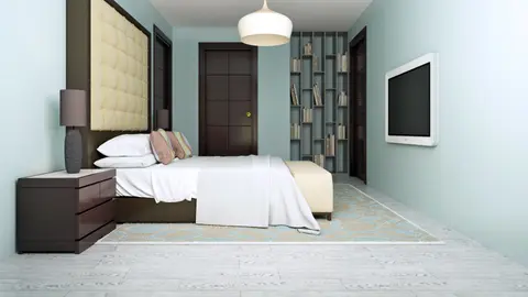 home project Z196 D – interior arrangement, Komfortowy dom parterowy z garażem dwustanowiskowym i dachem kopertowym.