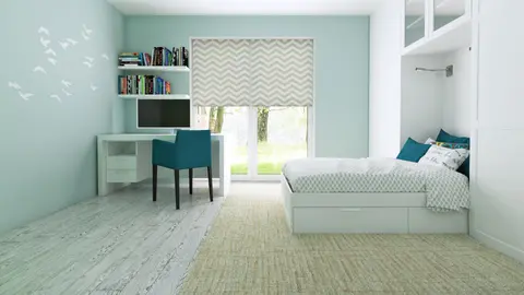 home project Z196 D – interior arrangement, Komfortowy dom parterowy z garażem dwustanowiskowym i dachem kopertowym.