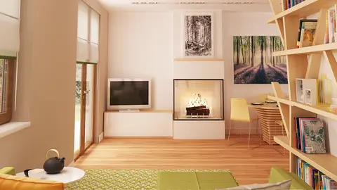 gotowy projekt domu Z11 – aranżacja wnętrz, Mały dom parterowy z dachem dwuspadowym.