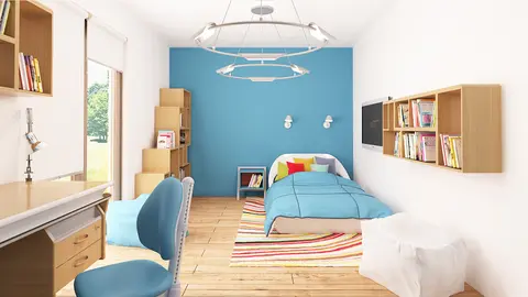 home project Z96 D tz – interior arrangement, Wersja projektu Z96 z zadaszonym tarasem oraz zmienionym obrysem dachu.