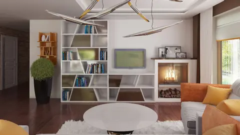 home project Z205 D – interior arrangement, Projekt domu parterowego z gabinetem z dostępem z zewnątrz.