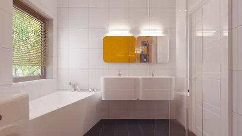 home project Z205 D – interior arrangement, Projekt domu parterowego z gabinetem z dostępem z zewnątrz.