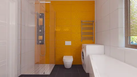 home project Z205 D – interior arrangement, Projekt domu parterowego z gabinetem z dostępem z zewnątrz.