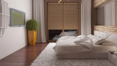 home project Z205 D – interior arrangement, Projekt domu parterowego z gabinetem z dostępem z zewnątrz.