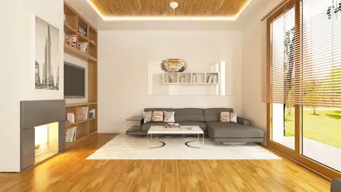 home project Z302 D – interior arrangement, Dom na wąską działkę w szkielecie drewnianym i ogrzewaniem na paliwo stałe