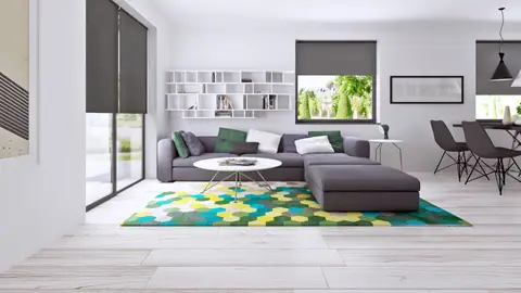 home project Z195 D – interior arrangement, Wygodny dom parterowy z dużym salonem, czterema sypialniami i opcją poddasza.