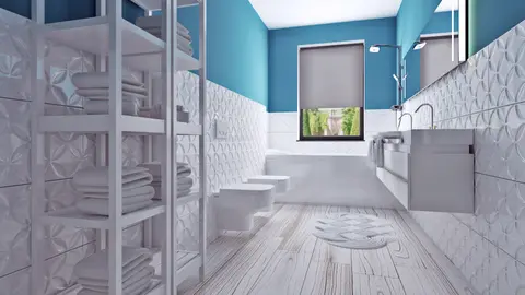 home project Z195 D – interior arrangement, Wygodny dom parterowy z dużym salonem, czterema sypialniami i opcją poddasza.