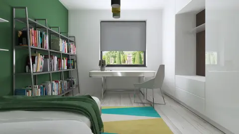 home project Z195 D – interior arrangement, Wygodny dom parterowy z dużym salonem, czterema sypialniami i opcją poddasza.