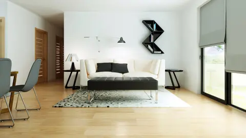 home project Zx53 D – interior arrangement, Nowoczesny dom parterowy z funkcjonalnym wnętrzem, 3 sypialnie i duży taras.