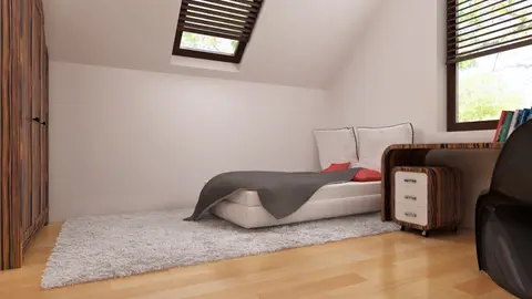 home project Z79 D – interior arrangement, Prosty, ekonomiczny dom z poddaszem i funkcjonalnym wnętrzem, dach dwuspadowy.