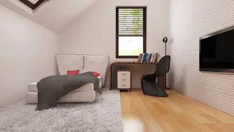 home project Z79 D – interior arrangement, Prosty, ekonomiczny dom z poddaszem i funkcjonalnym wnętrzem, dach dwuspadowy.