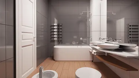 home project Z52 D – interior arrangement, Funkcjonalny parterowy dom z dużym salonem i garażem dwustanowiskowym.