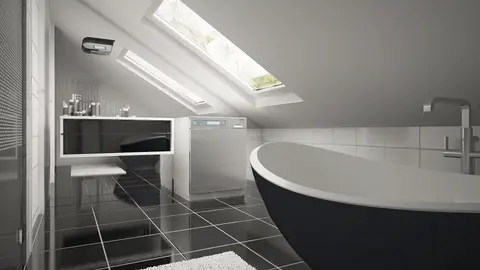 gotowy projekt domu Z119 – aranżacja wnętrz, Łatwy w budowie dom z poddaszem, przestronną częścią dzienną i garażem.