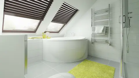 home project Z101 D – interior arrangement, Mały dom z pokojem na parterze, dużym P.G i wykuszem w jadalni.