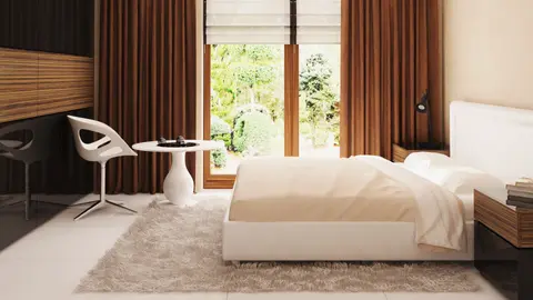 home project Z123 D – interior arrangement, Parterowy dom z obszerną strefą dzienną, bocznym garażem i kopertowym dachem.