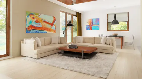 home project Z183 D – interior arrangement, Współczesny projekt domu jednorodzinnego z prostym w budowie dachem dwuspadowym.
