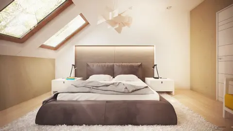 home project Z183 D – interior arrangement, Współczesny projekt domu jednorodzinnego z prostym w budowie dachem dwuspadowym.