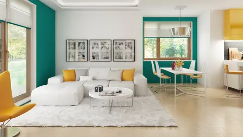 home project Z162 D – interior arrangement, Funkcjonalny dom z wykuszem, także na małą działkę.