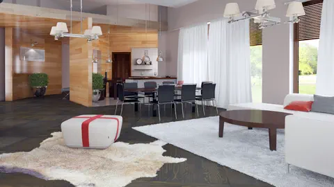 gotowy projekt domu Zr5 D – aranżacja wnętrz, Rezydencja z poddaszem, antresolą oraz garażem, dwustanowiskowym. 