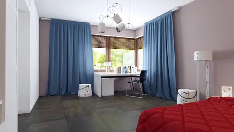 gotowy projekt domu Zr5 D – aranżacja wnętrz, Rezydencja z poddaszem, antresolą oraz garażem, dwustanowiskowym. 