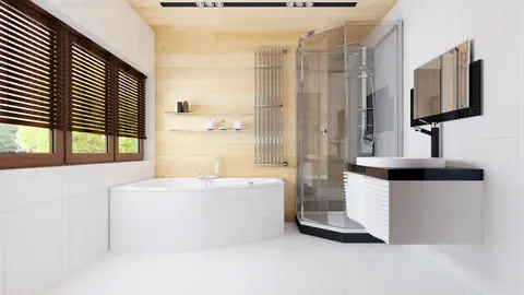 gotowy projekt domu Zr5 D – aranżacja wnętrz, Rezydencja z poddaszem, antresolą oraz garażem, dwustanowiskowym. 