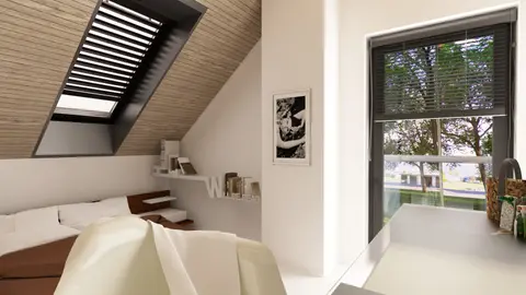 home project Z265 D – interior arrangement, Prosty, tani w budowie dom z trzema sypialniami na poddaszu oraz dużym PG.
