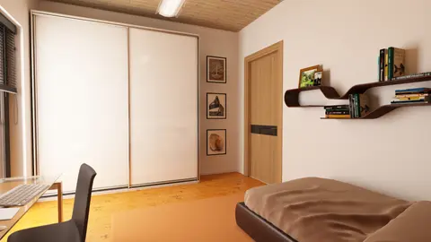home project Z265 D – interior arrangement, Prosty, tani w budowie dom z trzema sypialniami na poddaszu oraz dużym PG.