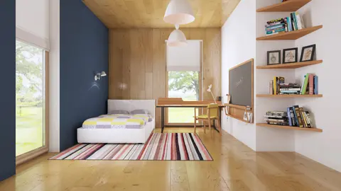 home project Zx35 D – interior arrangement, Nowoczesny dom z płaskim dachem, funkcjonalne wnętrze z dużym, jasnym salonem.