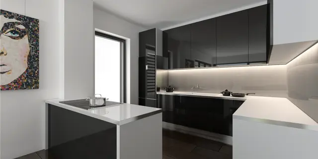 gotowy projekt domu Zx75 – aranżacja wnętrz, Nowoczesny dom piętrowy z antresolą, dużymi przeszkleniami oraz garażem.