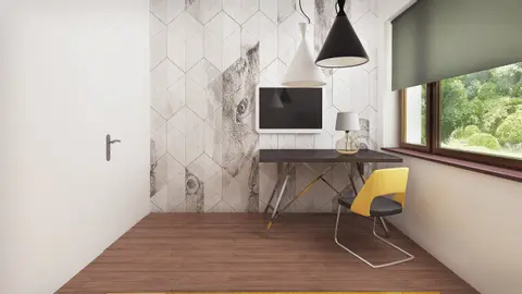 home project Z334 – interior arrangement, Dom parterowy z dachem dwuspadowym, 3 sypialniami i przestronną strefą dzienną.