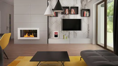 home project Z334 – interior arrangement, Dom parterowy z dachem dwuspadowym, 3 sypialniami i przestronną strefą dzienną.