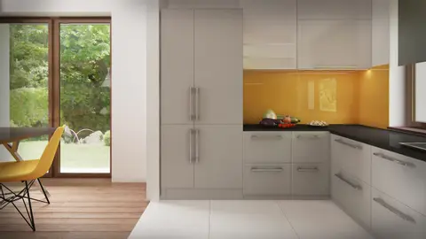 home project Z334 – interior arrangement, Dom parterowy z dachem dwuspadowym, 3 sypialniami i przestronną strefą dzienną.