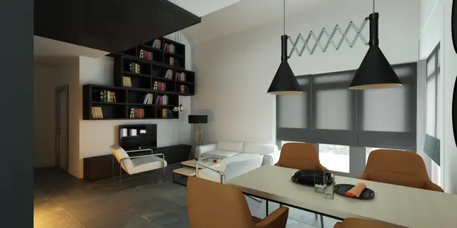 gotowy projekt domu Z122 – aranżacja wnętrz, Funkcjonalny dom z poddaszem, otwartą przestrzenią nad salonem, garażem i PG