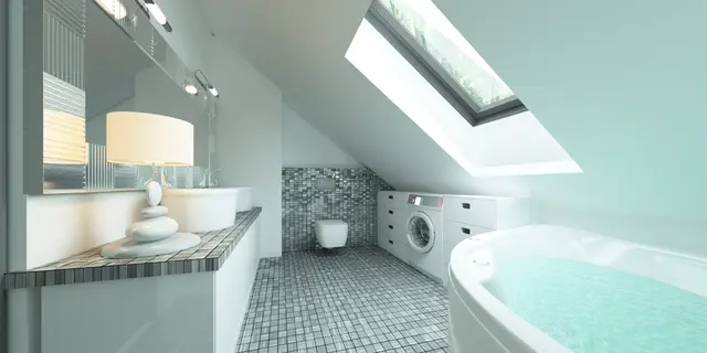 gotowy projekt domu Z122 – aranżacja wnętrz, Funkcjonalny dom z poddaszem, otwartą przestrzenią nad salonem, garażem i PG