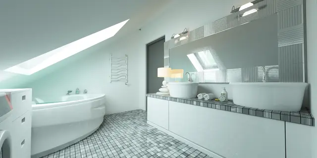 gotowy projekt domu Z122 – aranżacja wnętrz, Funkcjonalny dom z poddaszem, otwartą przestrzenią nad salonem, garażem i PG